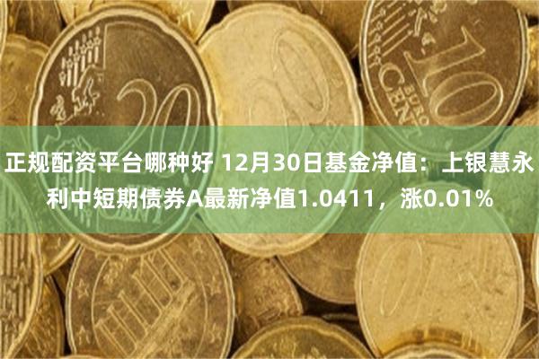 正规配资平台哪种好 12月30日基金净值：上银慧永利中短期债券A最新净值1.0411，涨0.01%