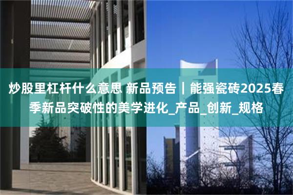 炒股里杠杆什么意思 新品预告｜能强瓷砖2025春季新品突破性的美学进化_产品_创新_规格