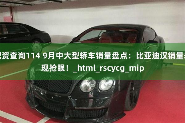 配资查询114 9月中大型轿车销量盘点：比亚迪汉销量表现抢眼！_html_rscycg_mip