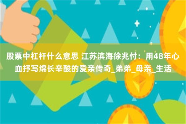 股票中杠杆什么意思 江苏滨海徐兆付：用48年心血抒写绵长辛酸的爱亲传奇_弟弟_母亲_生活