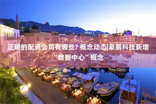 正规的配资公司有哪些? 概念动态|豪鹏科技新增“数据中心”概念