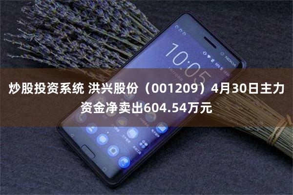炒股投资系统 洪兴股份（001209）4月30日主力资金净卖出604.54万元