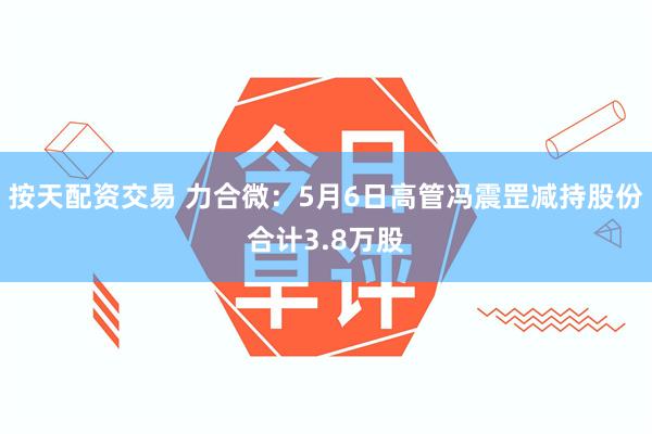 按天配资交易 力合微：5月6日高管冯震罡减持股份合计3.8万股
