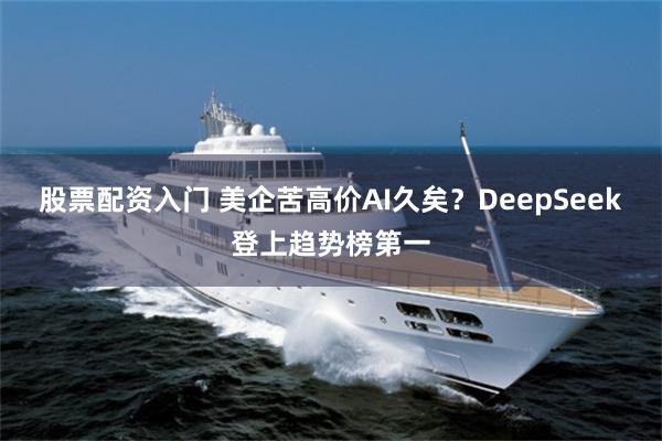 股票配资入门 美企苦高价AI久矣？DeepSeek登上趋势榜第一