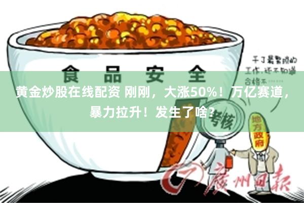 黄金炒股在线配资 刚刚，大涨50%！万亿赛道，暴力拉升！发生了啥？