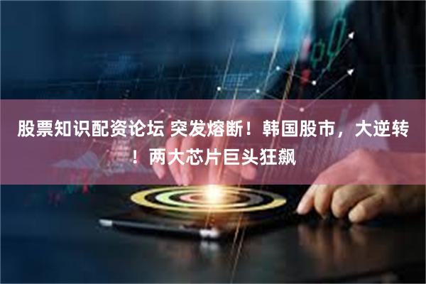 股票知识配资论坛 突发熔断！韩国股市，大逆转！两大芯片巨头狂飙
