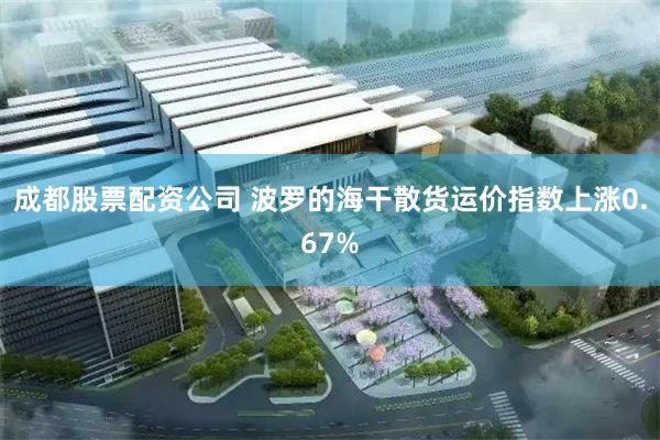 成都股票配资公司 波罗的海干散货运价指数上涨0.67%
