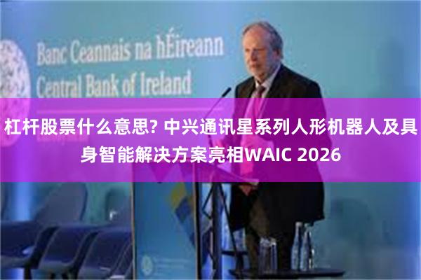 杠杆股票什么意思? 中兴通讯星系列人形机器人及具身智能解决方案亮相WAIC 2026