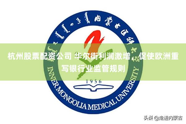 杭州股票配资公司 华尔街利润激增，促使欧洲重写银行业监管规则