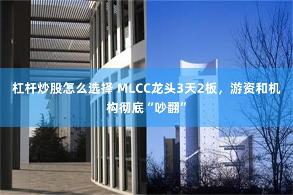 杠杆炒股怎么选择 MLCC龙头3天2板，游资和机构彻底“吵翻”
