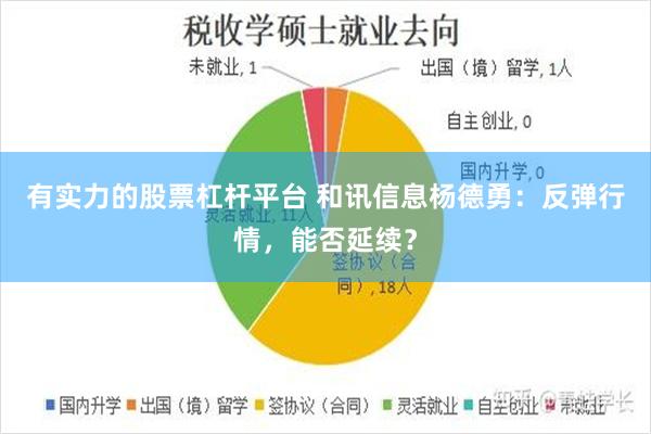 有实力的股票杠杆平台 和讯信息杨德勇：反弹行情，能否延续？